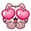 Стікер Motty Cat Emoji 😻