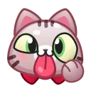 Стикер Motty Cat Emoji  😜