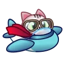 Стікер Motty Cat Emoji ✈️