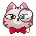Стикер Motty Cat Emoji  🧐