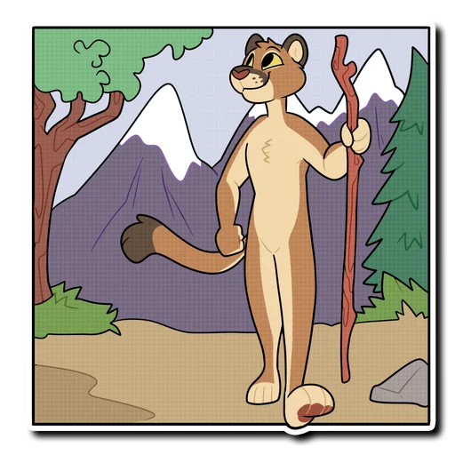 Telegram Sticker «Mountain Lion» 🏞