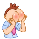 Mr. Rosy Cheeks emoji 😘