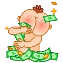 Mr. Rosy Cheeks emoji 🤑