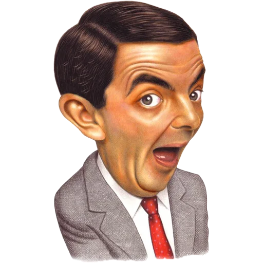 Стікер Telegram «Mr. Bean Caricatures» 😯