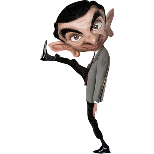 Mr. Bean Caricatures sticker 🦶