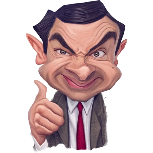 Стікер Telegram «Mr. Bean Caricatures» 👍