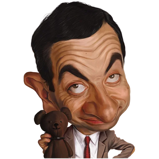 Mr. Bean Caricatures stiker 🧸