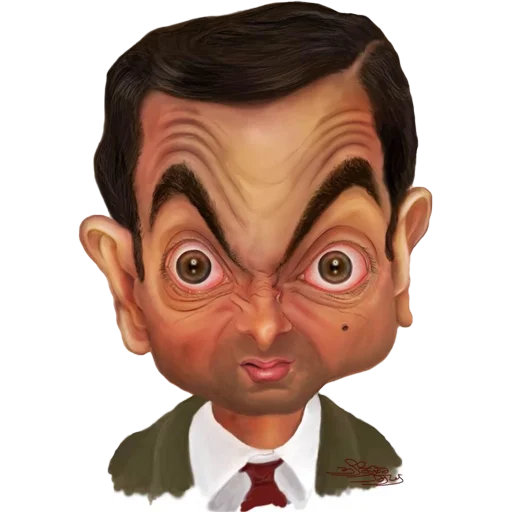 Mr. Bean Caricatures emoji 😯