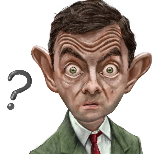 Telegram stiker «Mr. Bean Caricatures» 😯