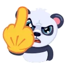 Mr. Panda emoji 🖕