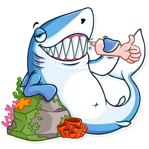 Стикер Telegram «It's a Shark!» 👍