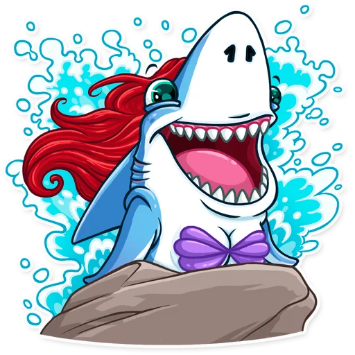 Telegram Sticker «It's a Shark!» 🌊