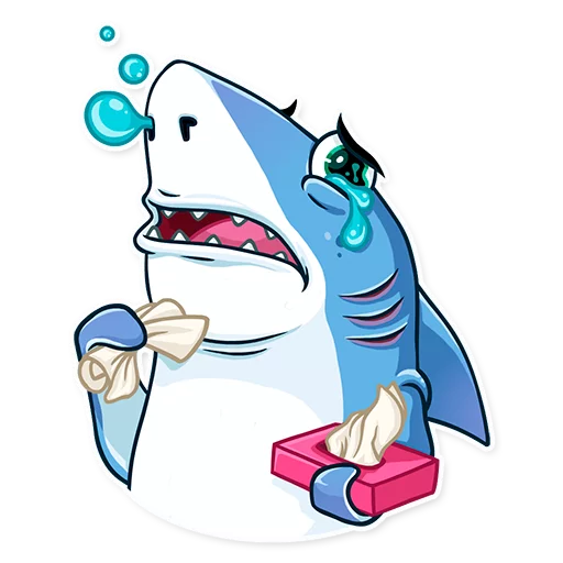 Стикер Telegram «It's a Shark!» 😭