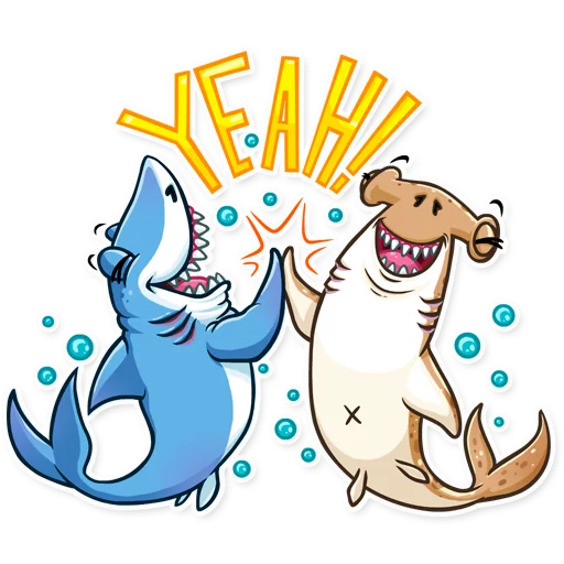 Telegram Sticker «It's a Shark!» 