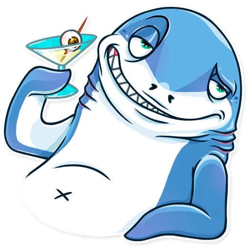 Telegram Sticker «It's a Shark!» 😏