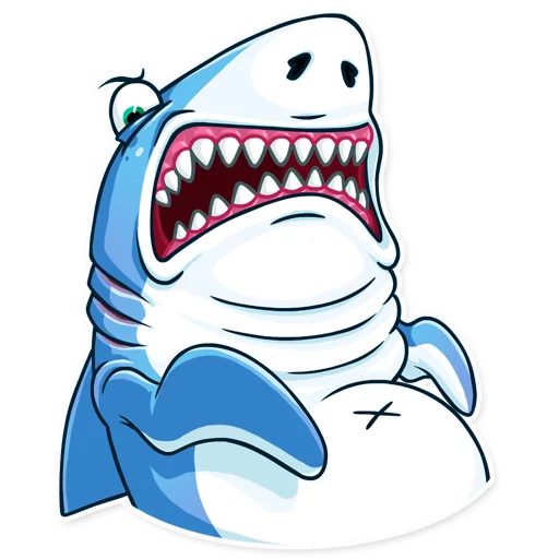 Стикер Telegram «It's a Shark!» 😖