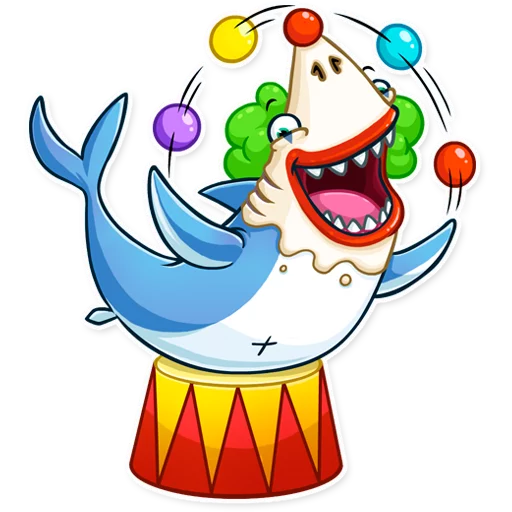 Telegram Sticker «It's a Shark!» 🤡