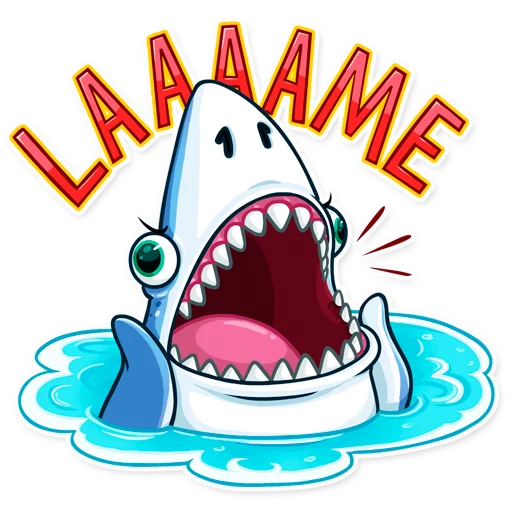 Стікер Telegram «It's a Shark!» 👎