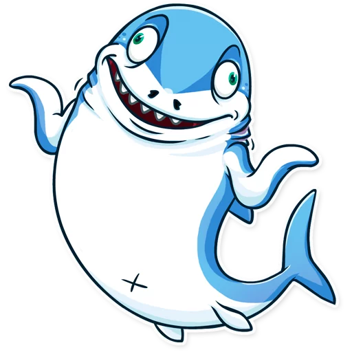 Стикер Telegram «It's a Shark!» 🤷