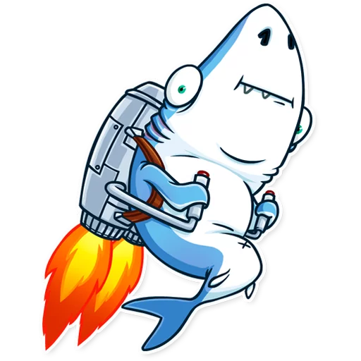 Telegram Sticker «It's a Shark!» 😳