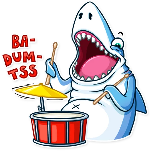 Telegram Sticker «It's a Shark!» 