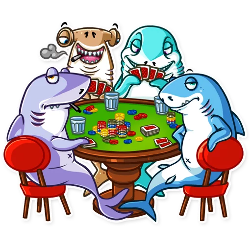 Telegram Sticker «It's a Shark!» 🃏