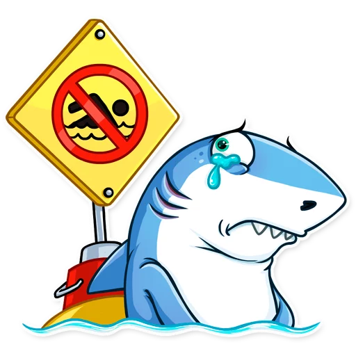 Telegram stiker «It's a Shark!» 😢