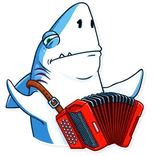 Telegram Sticker «It's a Shark!» 😐