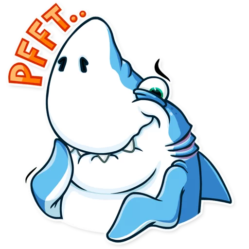Стикер Telegram «It's a Shark!» 