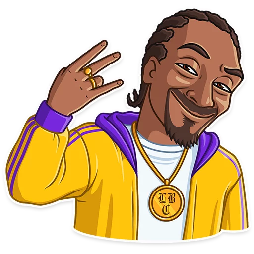 Telegram stiker «Snoop Dogg» 👋
