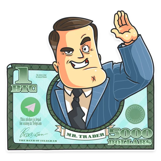 Telegram stiker «Mr. Trader» 