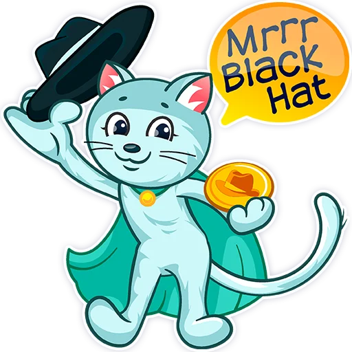 Стікер Mrrr. Cat - BlackHat Coin (BLKC) 🤝
