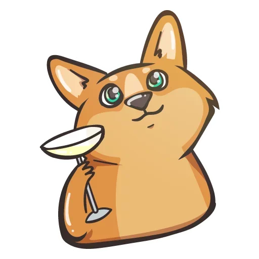 Crypto Doge emoji 🍸