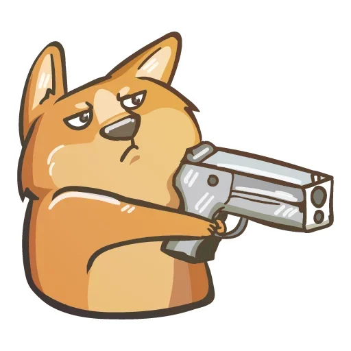 Telegram Sticker «Crypto Doge» 🔫