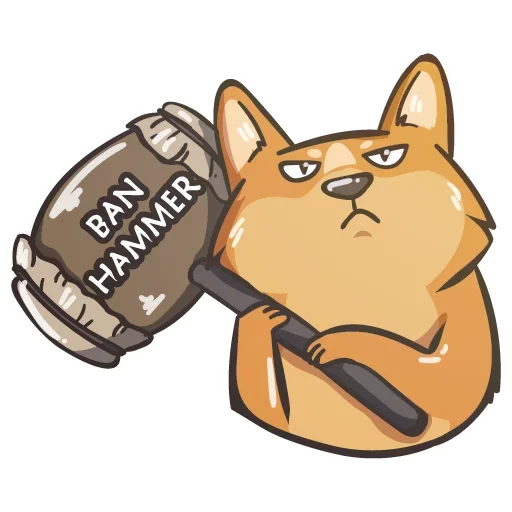 Telegram Sticker «Crypto Doge» 🔨