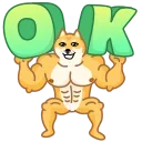 Muscle Dog emoji 👌