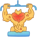 Muscle Dog emoji 🍑