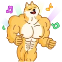 Muscle Dog emoji 🕺