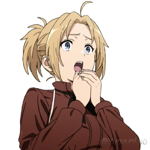 Tense Sticker 29 Telegram Sticker 😱 from «Mushoku Tensei» pack
