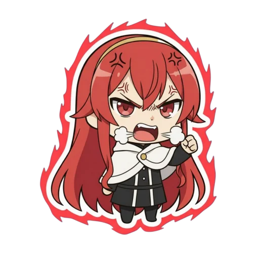 Tense Sticker 11 Telegram Sticker 🤬 from «Mushoku Tensei» pack