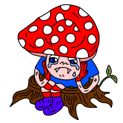 Mushroom Vampire sticker 😢