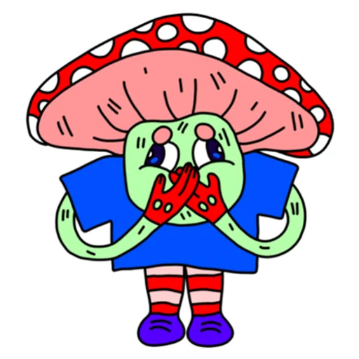 Telegram Sticker «Mushroom Vampire» 🤢