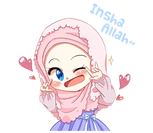 Telegram Sticker «Hijab Princess» 😉