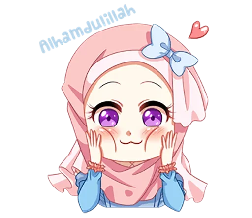 Telegram Sticker «Hijab Princess» 🙂