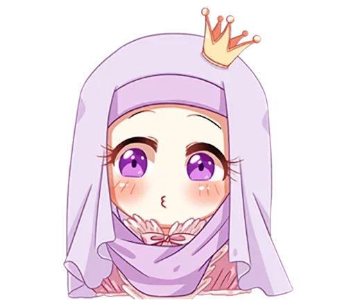 Telegram Sticker «Hijab Princess» 😗