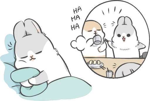 Telegram Sticker «Machiko Rabbit» 😌