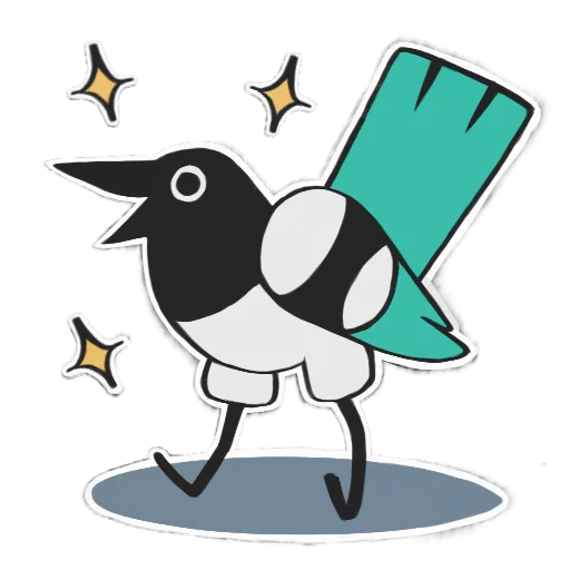 Telegram Sticker «Mister Magpie» 😀