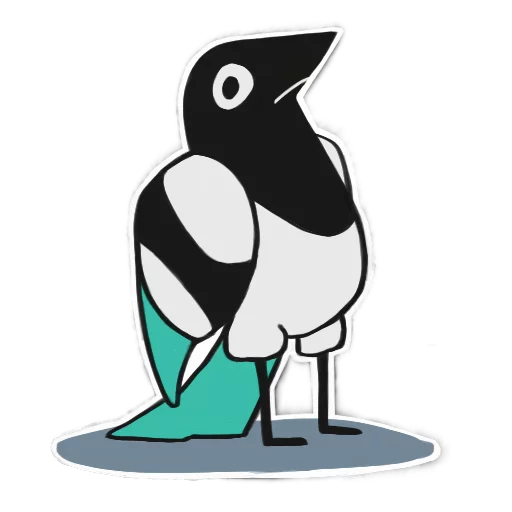 Telegram Sticker «Mister Magpie» 😕