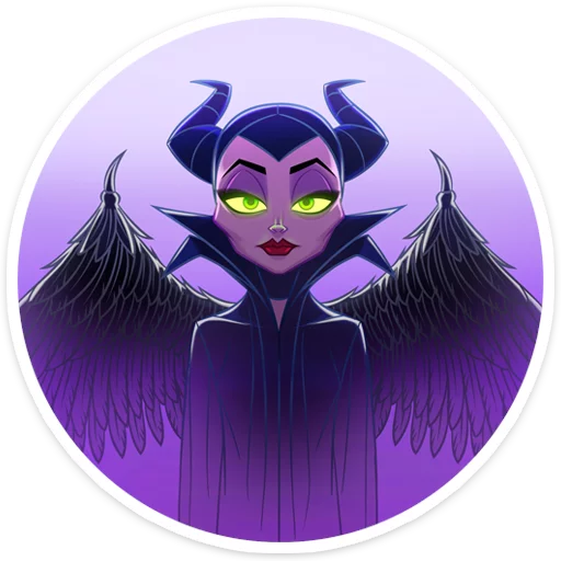 Telegram stiker «Maleficent» 😈