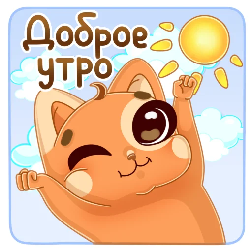 Telegram Sticker «Мандариновый кот» 🌞